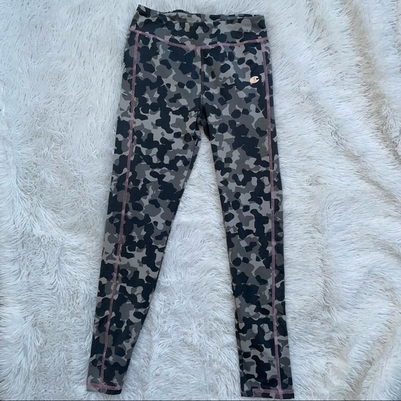 Champion Sport Camouflage leggings girls 10/12 gray activewear performance - Picture 5 of 7